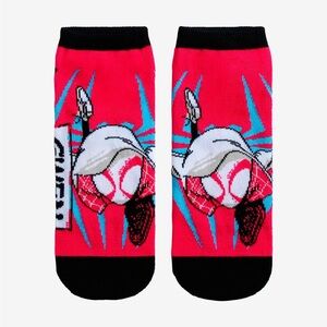 Marvel Spider-Gwen No Show Pink Socks Spider-Man Ghost Spider Hot Topic‎ Disney